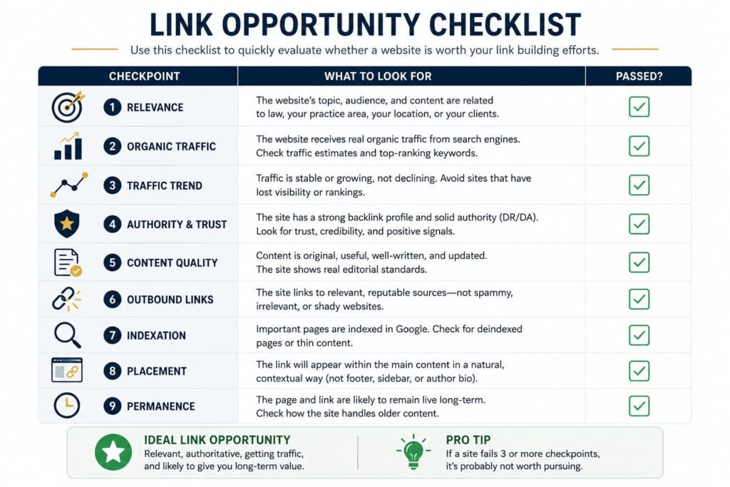 Link Opportunity Checklist